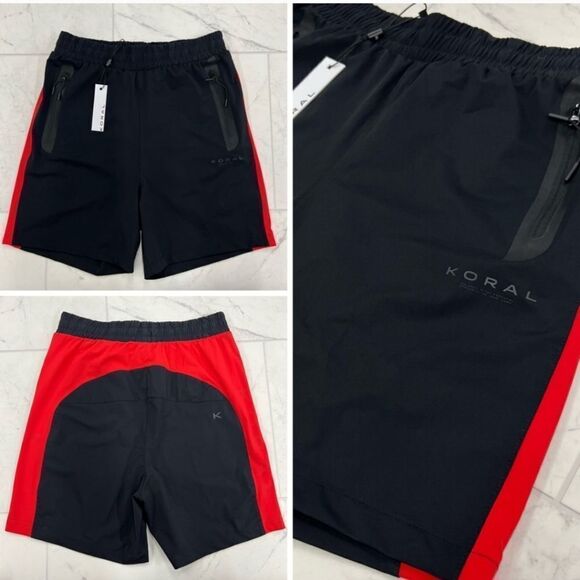 Koral Mens Shorts in red and black - Picture 1 of 7